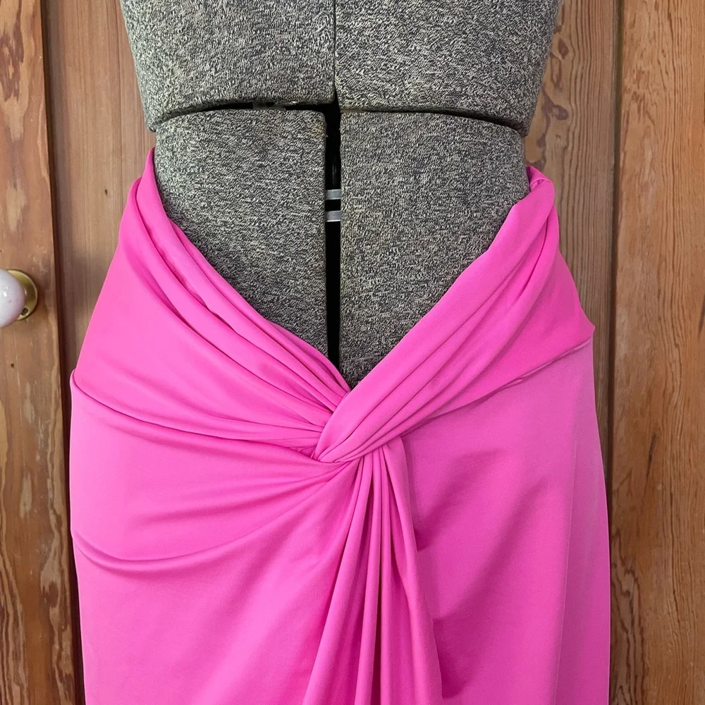 SKIMS Swim Sarong Maxi Skirt Bright Taffy Pink Cover-Up Size 2X💛🎀
